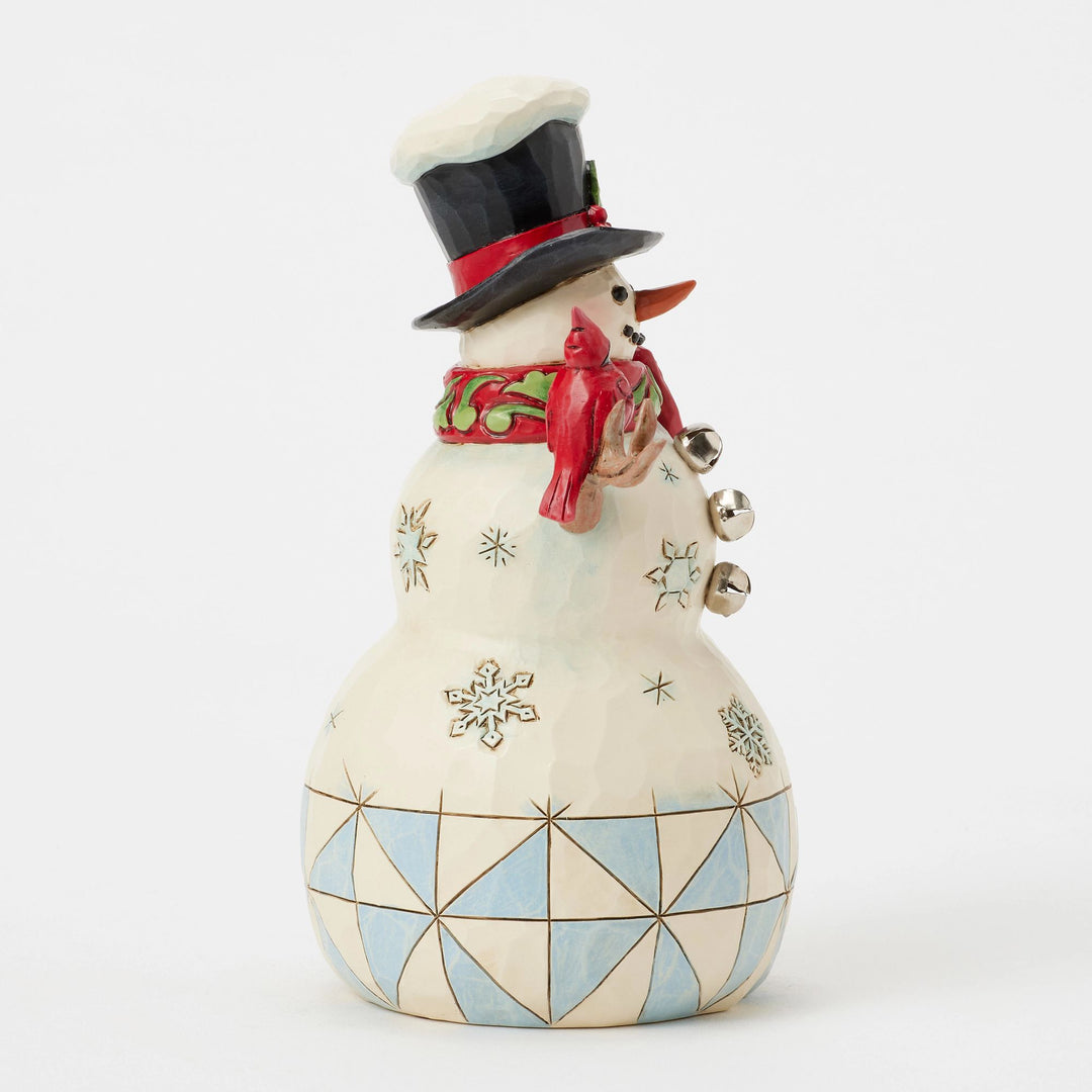 Snowman with Top Hat & Cardinal - Heartwood Creek by Jim Shore