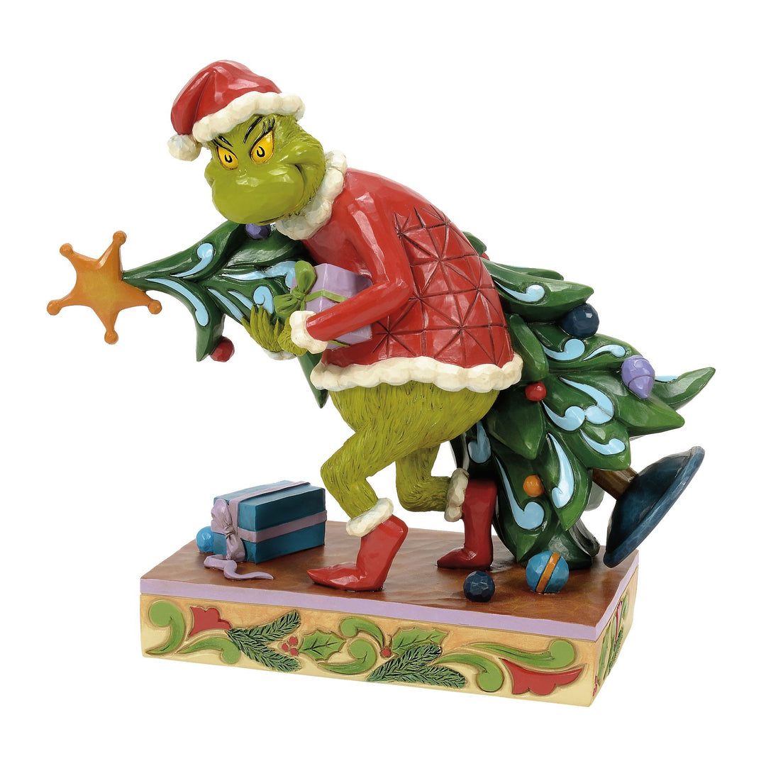 The Grinch Stealing a Tree Figurine - The Grinch by Jim Shore