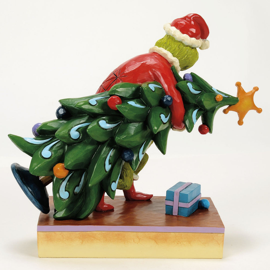 The Grinch Stealing a Tree Figurine - The Grinch by Jim Shore