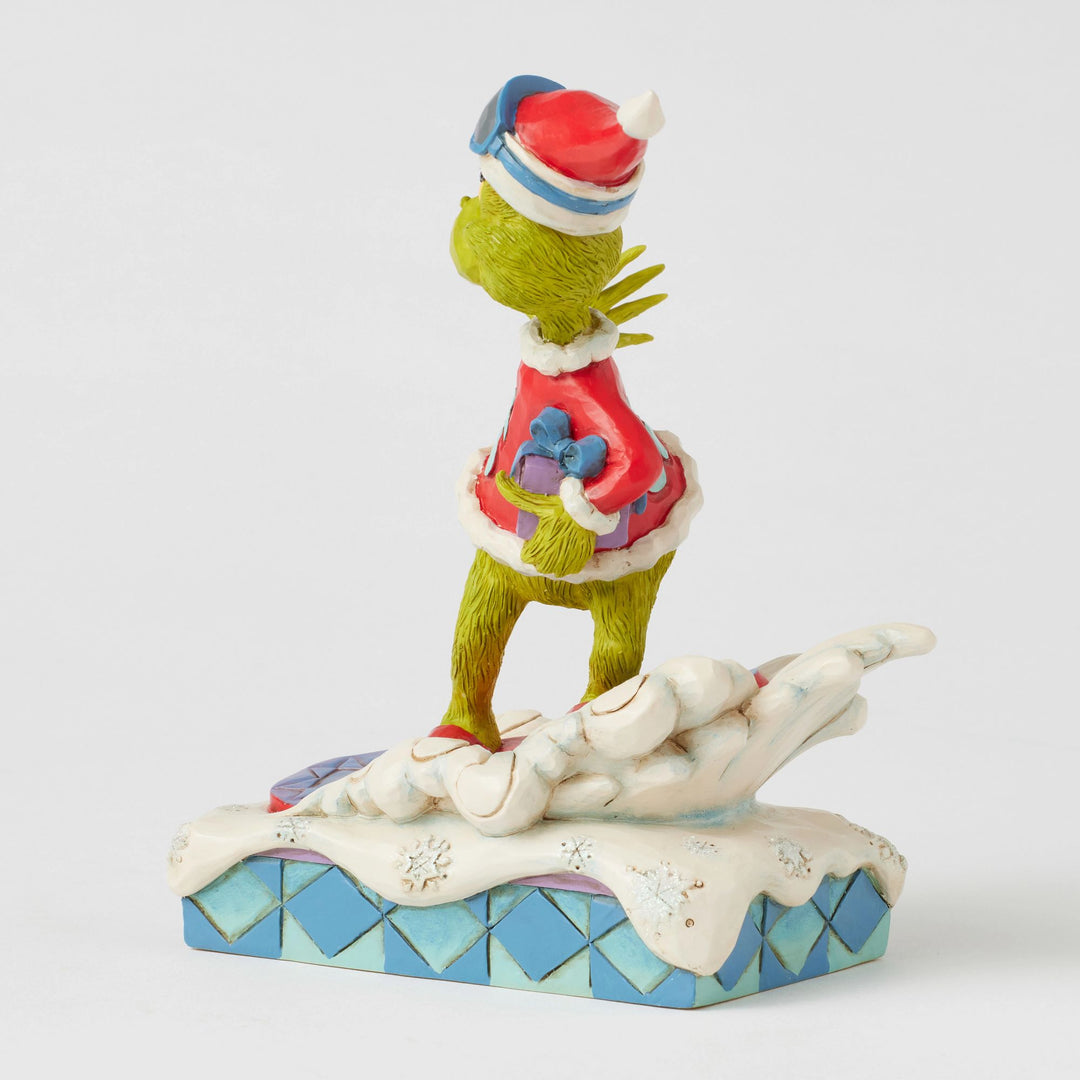 The Grinch Snowboarding Figurine - The Grinch by Jim Shore