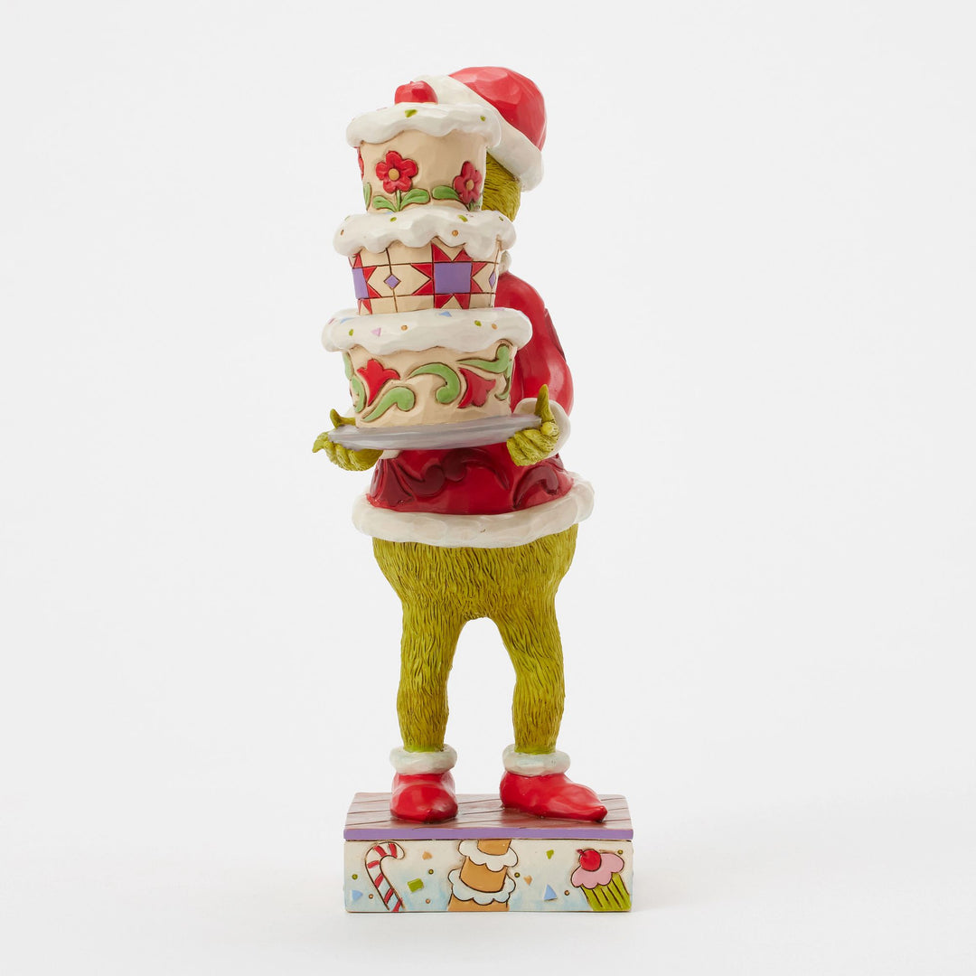 The Grinch with a Grinchy Cake Figurine - The Grinch by Jim Shore