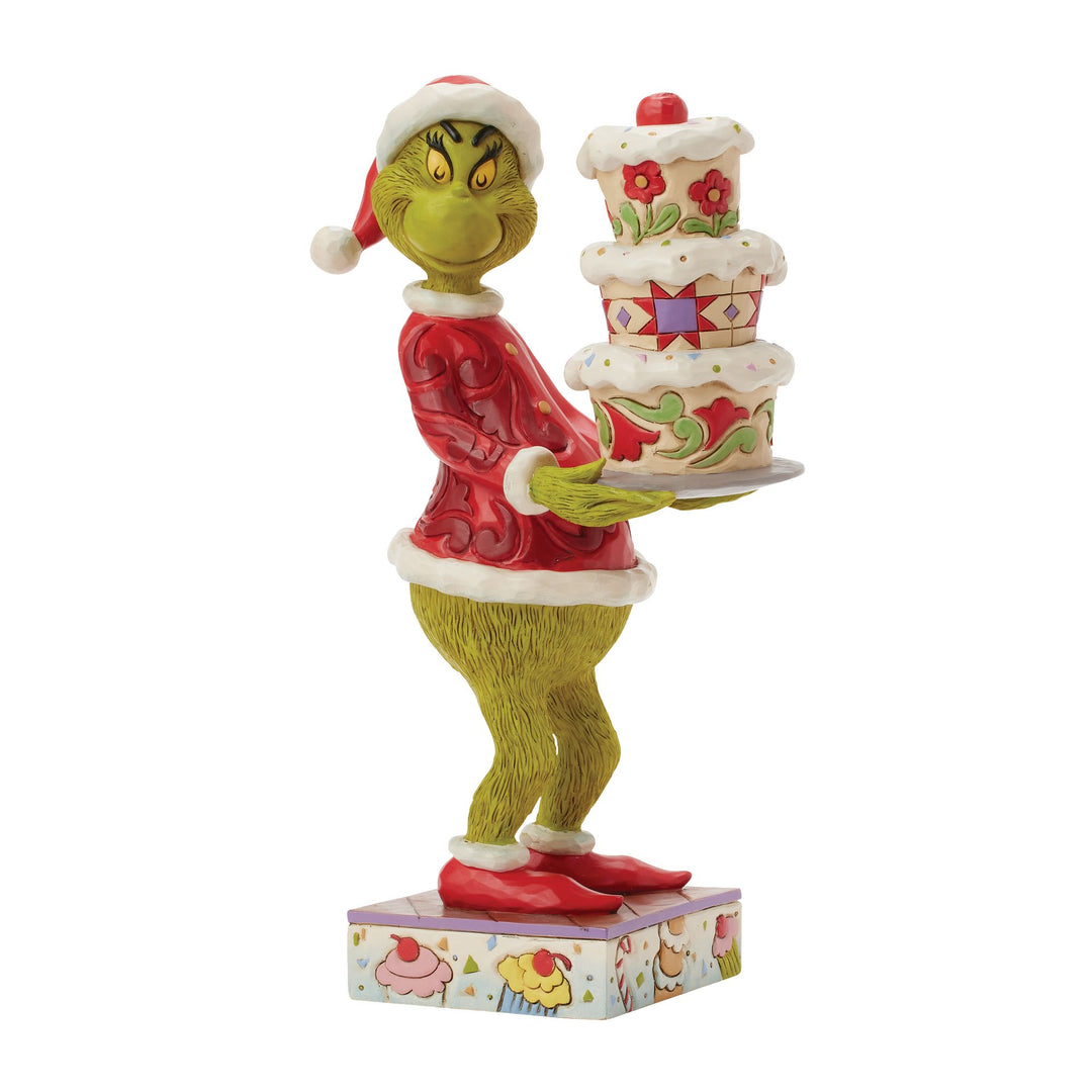 The Grinch with a Grinchy Cake Figurine - The Grinch by Jim Shore