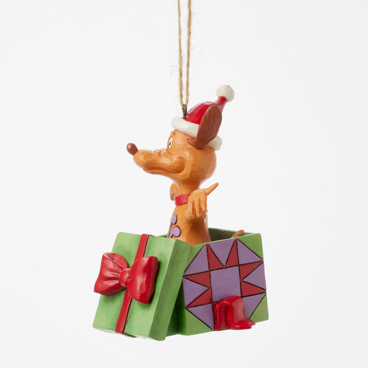 Max in a Present Hanging Ornament - The Grinch by Jim Shore