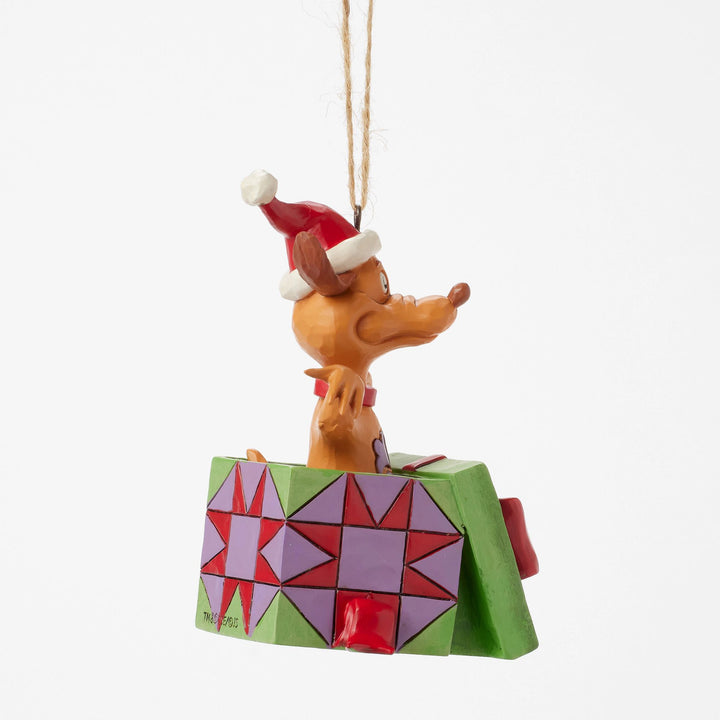 Max in a Present Hanging Ornament - The Grinch by Jim Shore