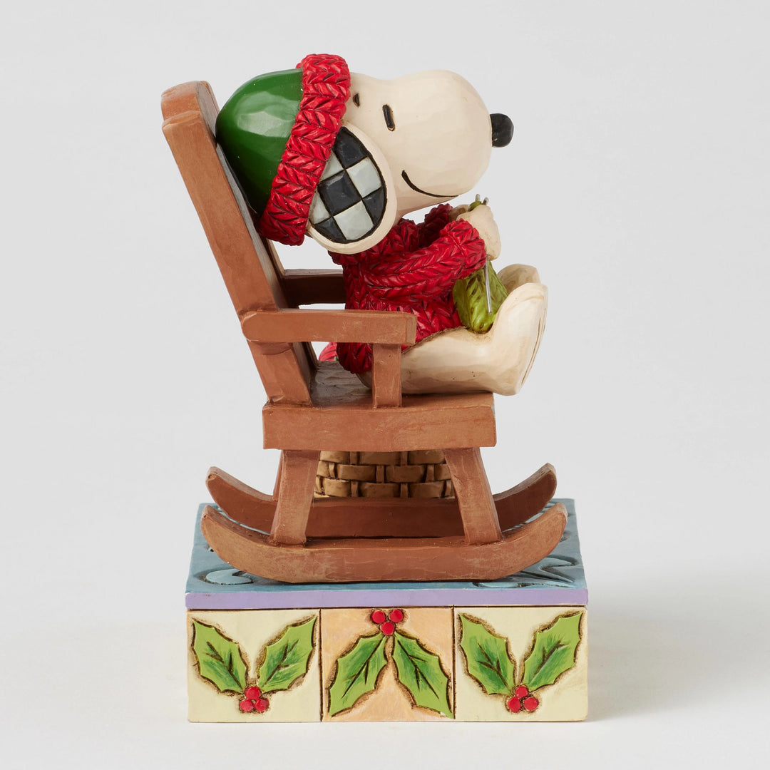 Handmade Happiness (Snoopy Knitting in Rocking Chair) - Peanuts by Jim Shore