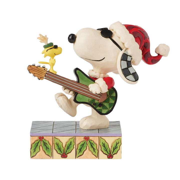 Rock 'n' Roll Duo (Snoopy & Woodstock Christmas Rock) - Peanuts by Jim Shore