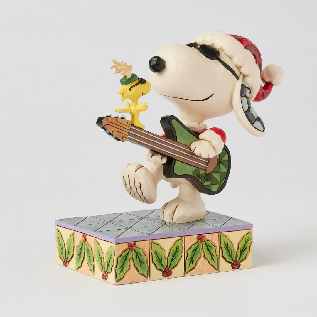 Rock 'n' Roll Duo (Snoopy & Woodstock Christmas Rock) - Peanuts by Jim Shore