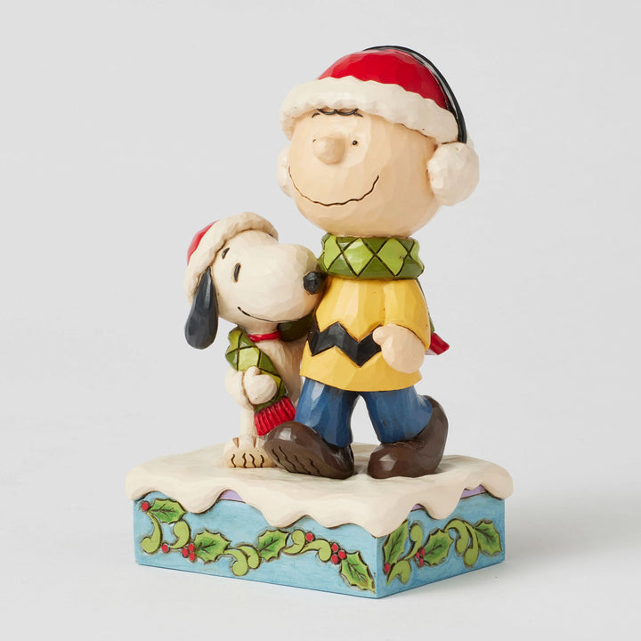 Bundled in Friendship (Charlie Brown & Snoopy Wrapped in Scarf) - Peanuts by JimShore