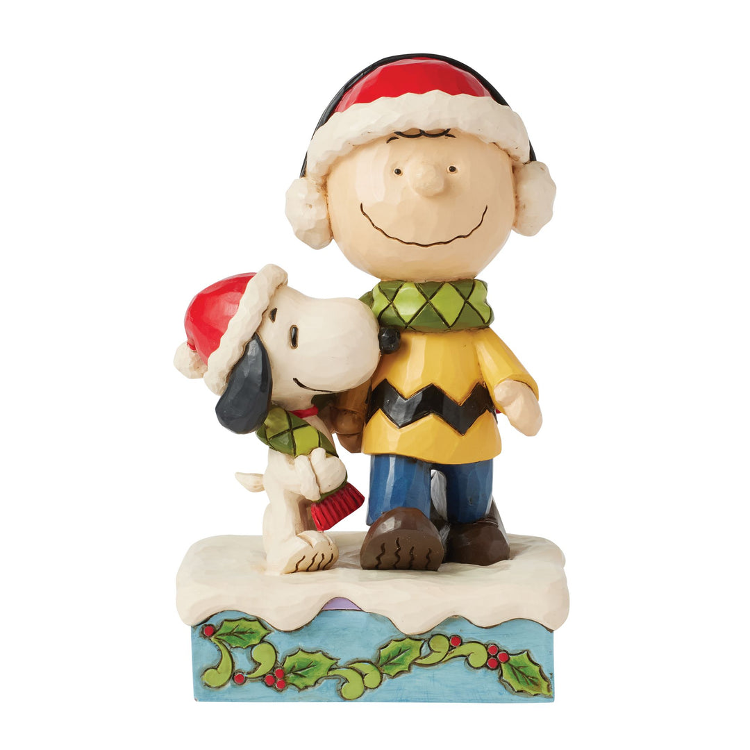 Bundled in Friendship (Charlie Brown & Snoopy Wrapped in Scarf) - Peanuts by JimShore