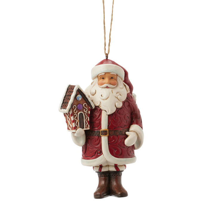 Gingerbread Santa Hanging Ornament - Heartwood Creek by Jim Shore