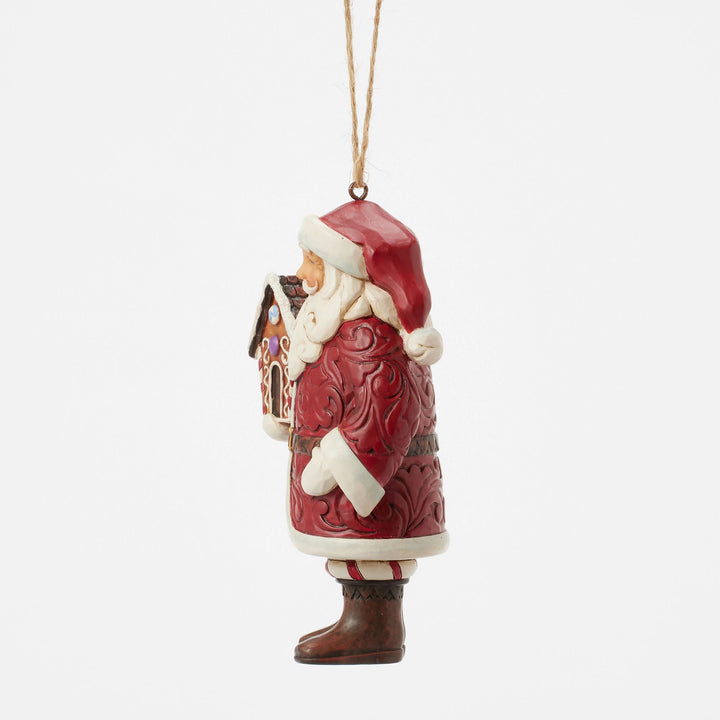 Gingerbread Santa Hanging Ornament - Heartwood Creek by Jim Shore