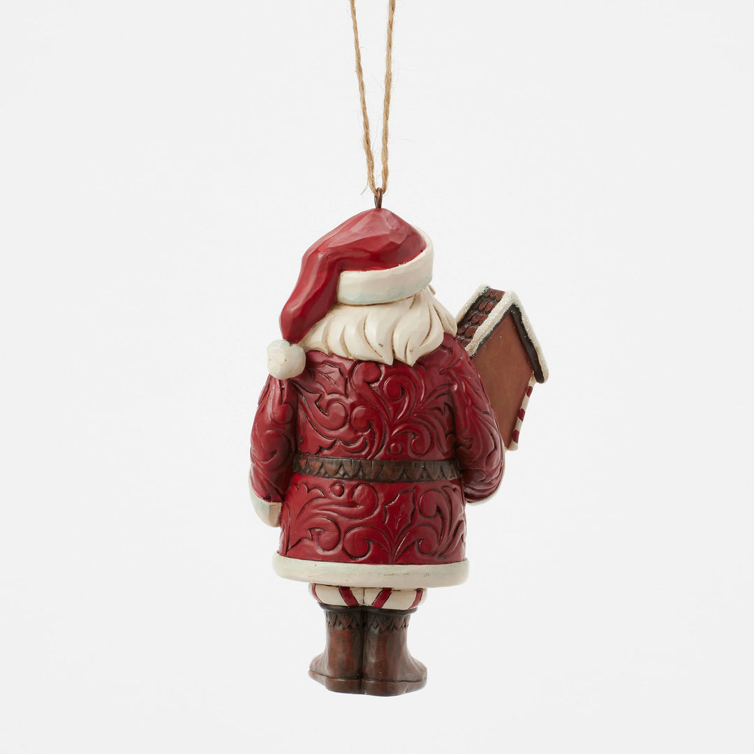 Gingerbread Santa Hanging Ornament - Heartwood Creek by Jim Shore