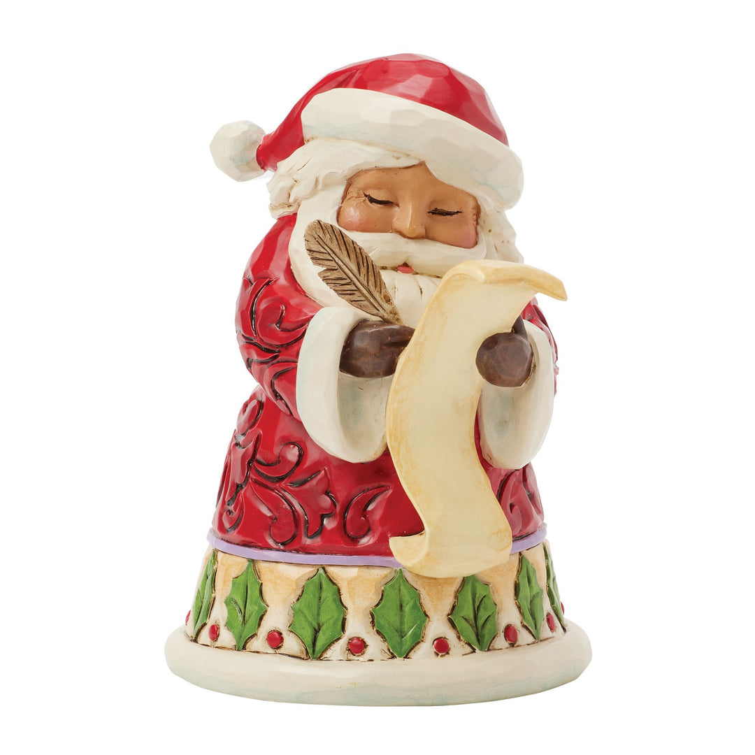 Santa with List Mini Figurine - Heartwood Creek by Jim Shore