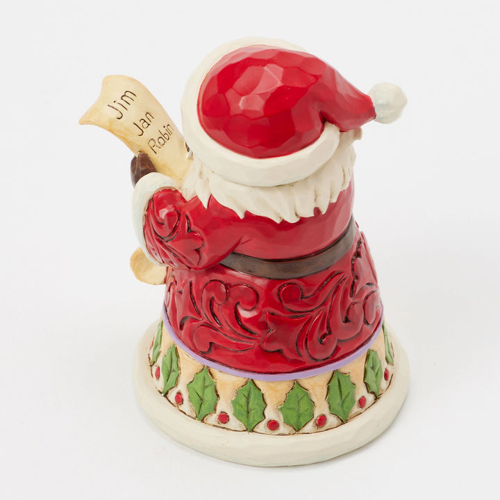 Santa with List Mini Figurine - Heartwood Creek by Jim Shore