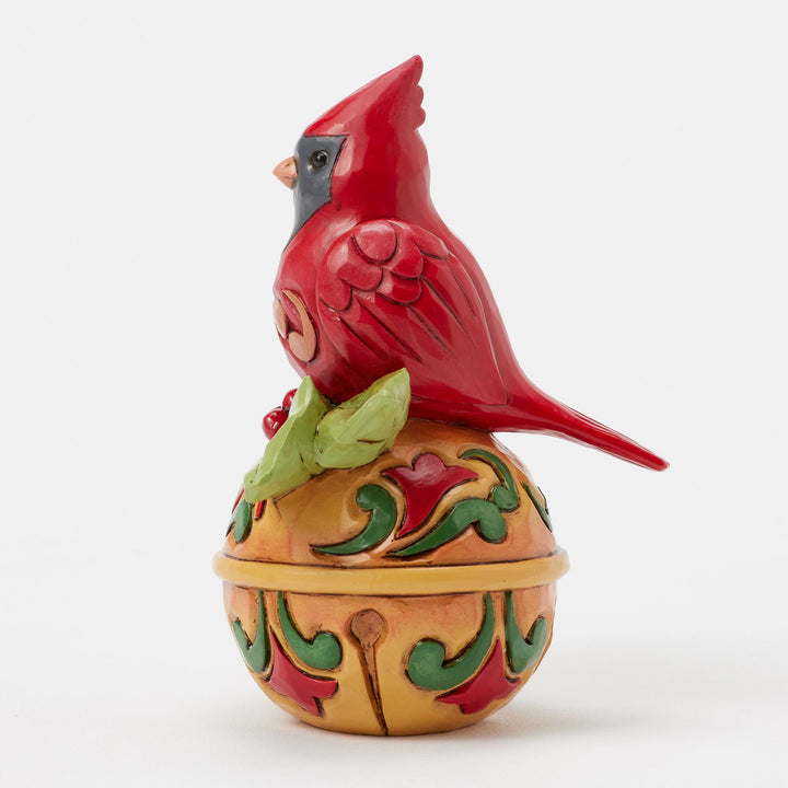 Cardinal on a Jingle Bell Mini Figurine - Heartwood Creek by Jim Shore