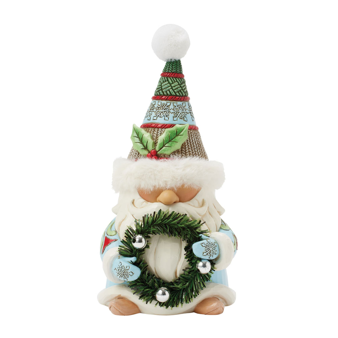 Wreathed in Holiday Joy (Gnome with Wreath & Fur Trimmed Hat) - Heartwood Creekby Jim Shore