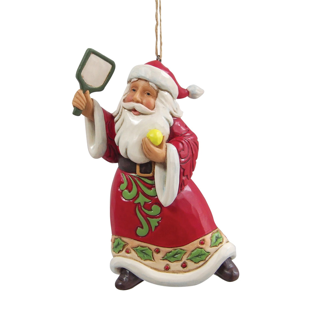 Pickleball Santa Hanging Ornament - Heartwood Creek by Jim Shore