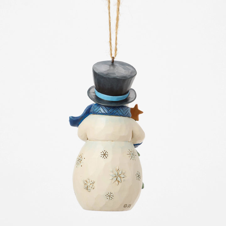 Snowman with Tree Hanging Ornament - Heartwood Creek by Jim Shore