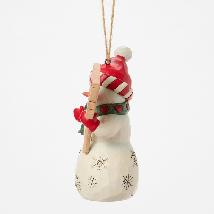 Snowman with Peace & Joy Sign Hanging Ornament - Heartwood Creek by Jim Shore