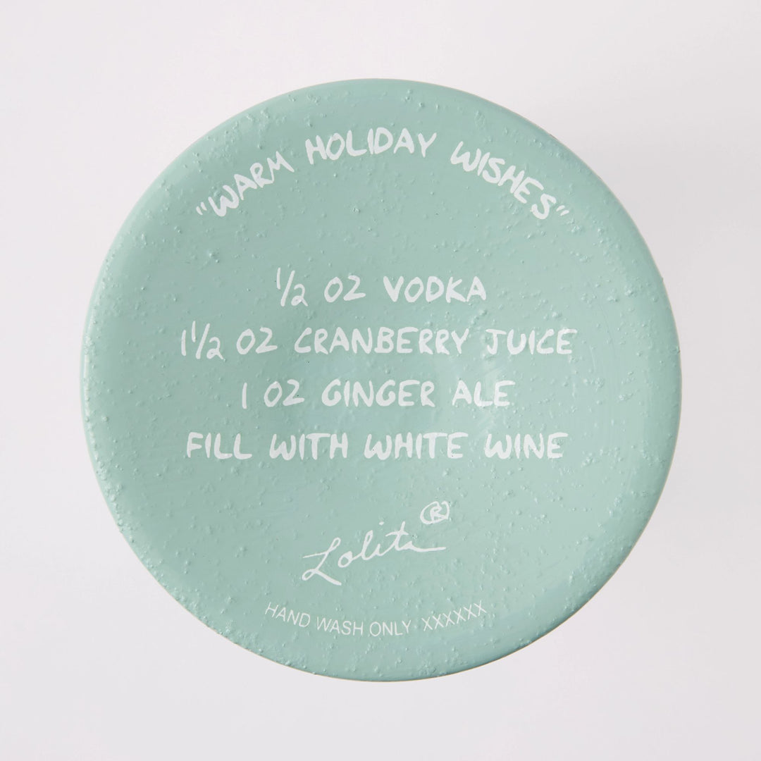 Warm Holiday Wishes Wine Glass by Lolita