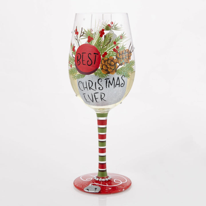 Best Christmas Ever Wine Glass by Lolita