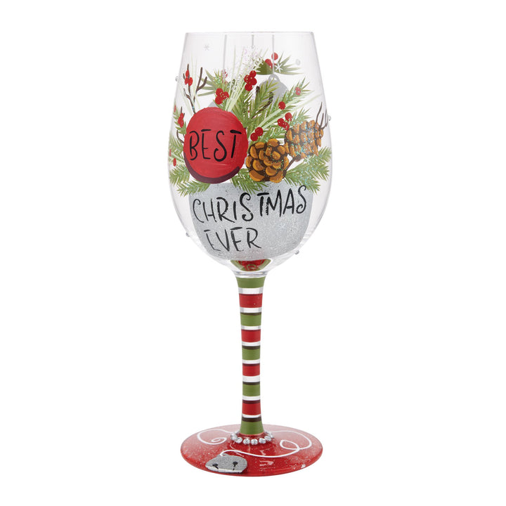 Best Christmas Ever Wine Glass by Lolita