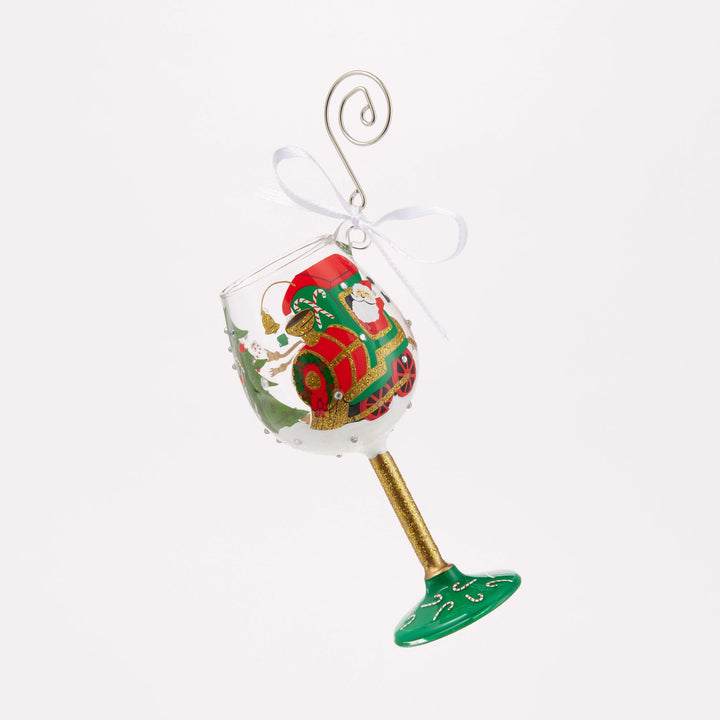 Santa's Chugging Along Hanging Ornament by Lolita