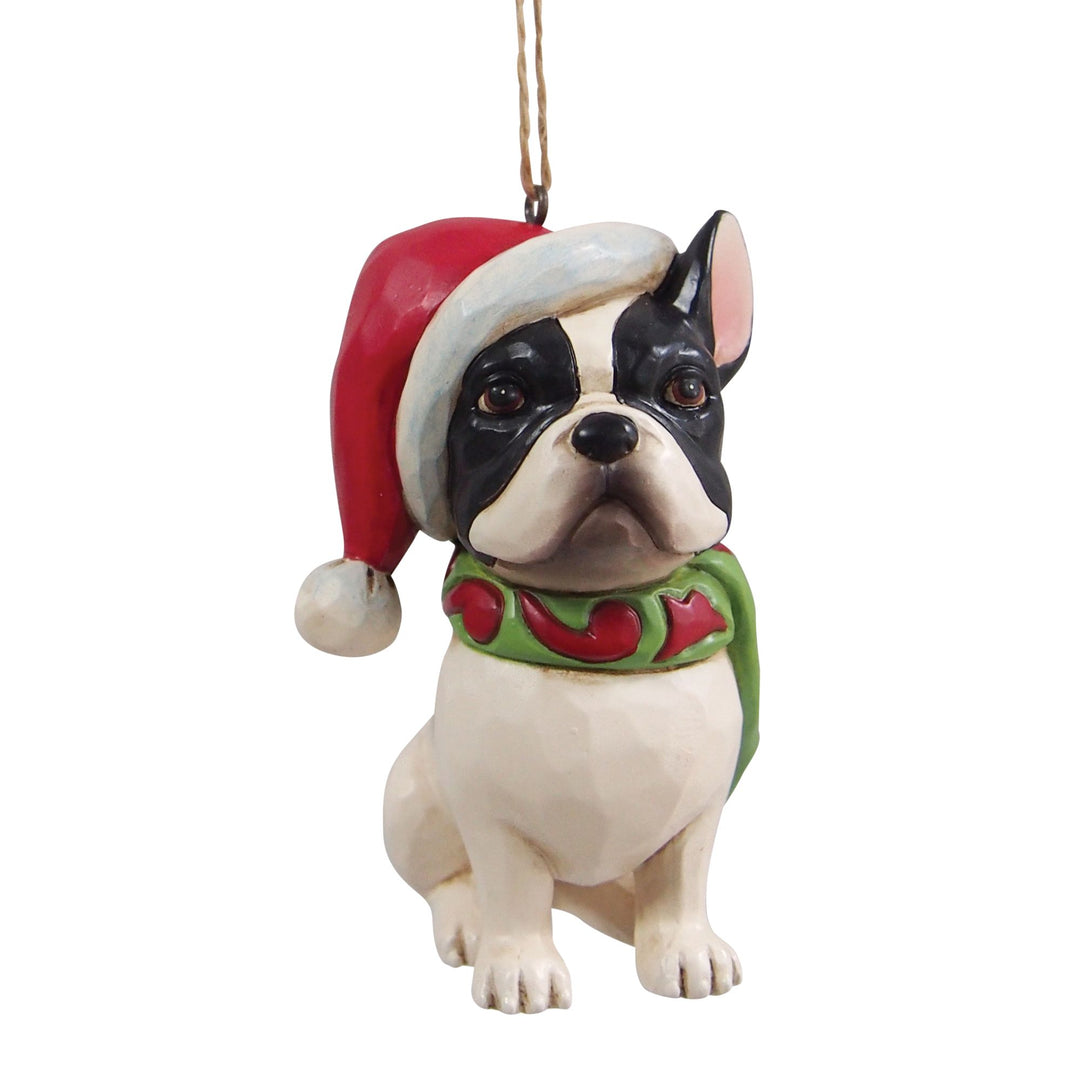 Christmas French Bulldog Hanging Ornament - Heartwood Creek by Jim Shore