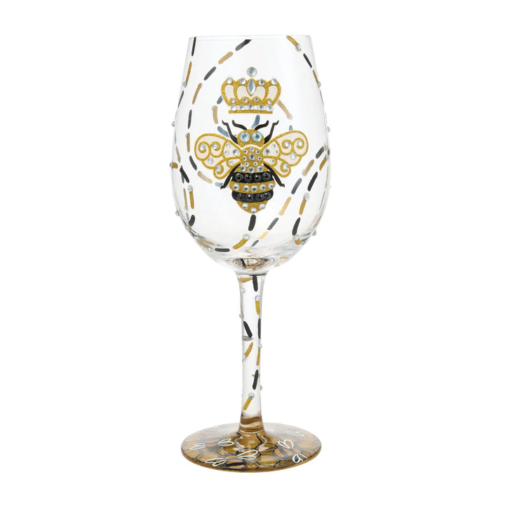 Queen Bee Wine Glass