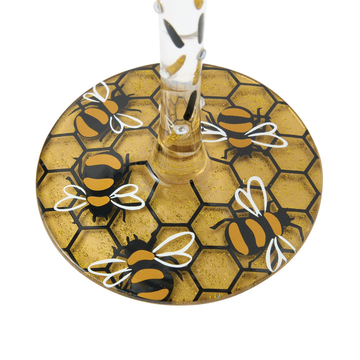 Queen Bee Wine Glass