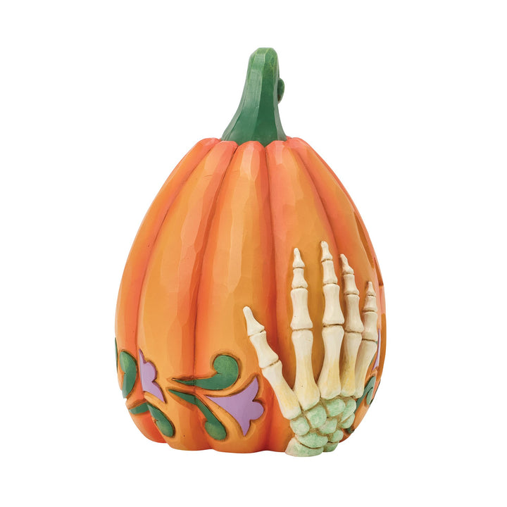 LED Jack-o-Lantern with Skeleton Hands