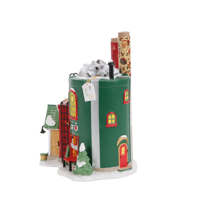 Wrapping Paper Factory Illuminated Building - North Pole by D56