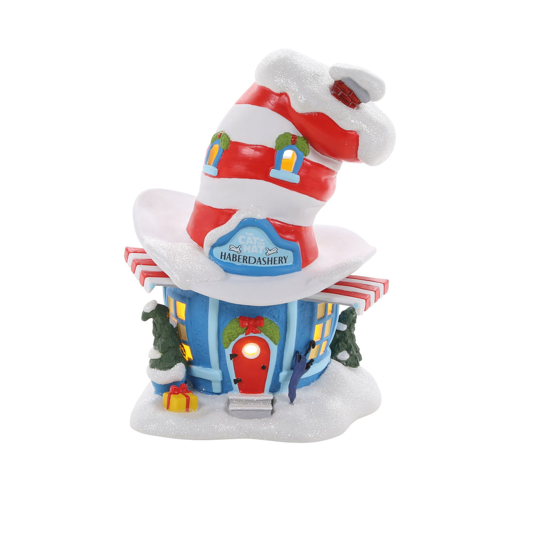 Cat in the Hat Herberdashery Illuminated Building by Department 56