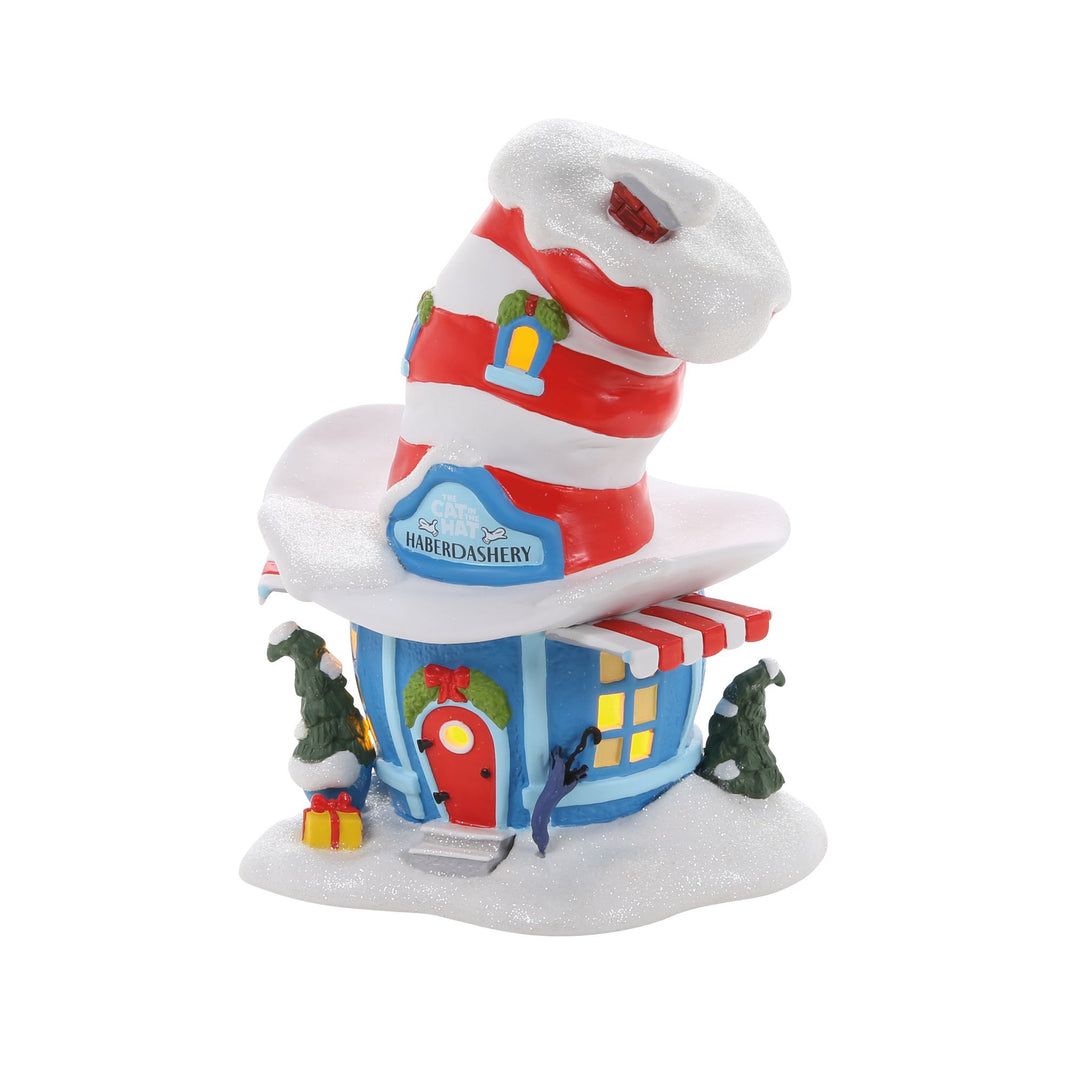 Cat in the Hat Herberdashery Illuminated Building by Department 56