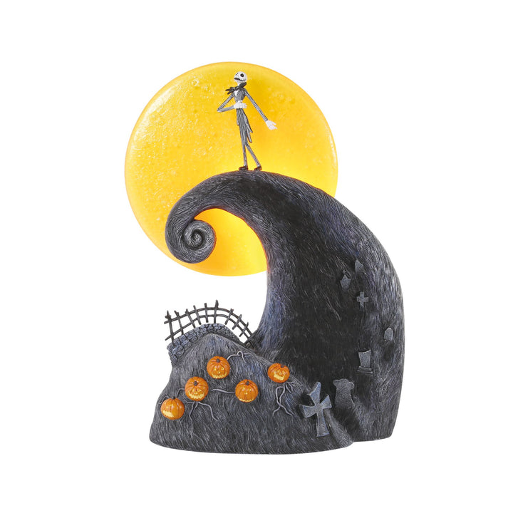 Up On Spiral Hill (Jack Skellington Illuminated Figurine) - Nightmare Before Christmas Village by D56
