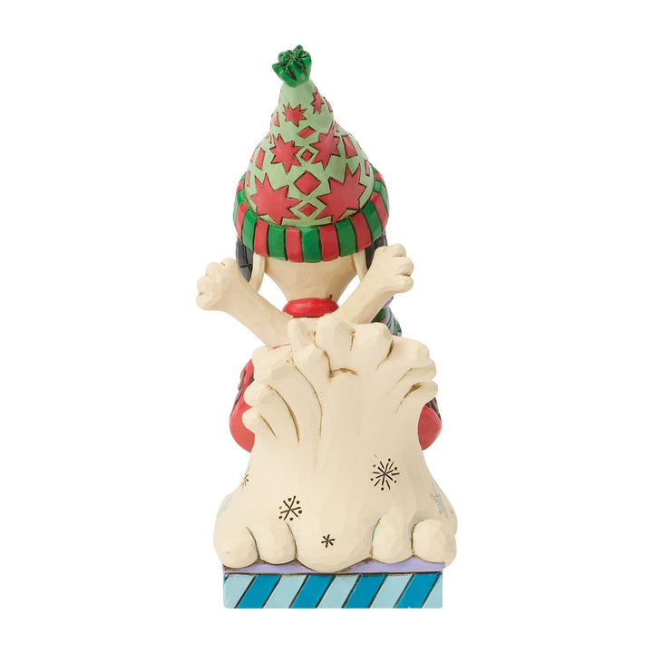 Snowy Shenanigans (Snoopy and Woodstock Dog Bowl Sled Figurine)
