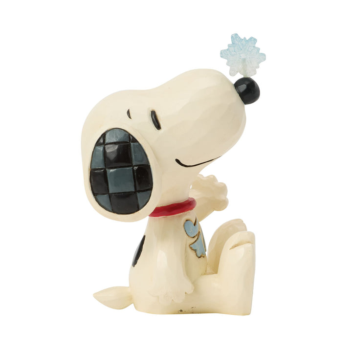 Snoopy with Snowflake on Nose Mini Figurine