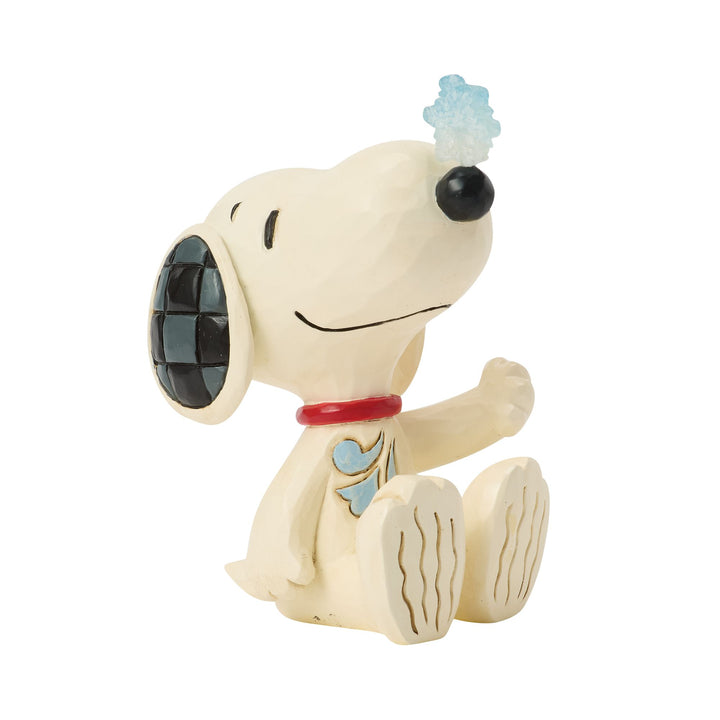 Snoopy with Snowflake on Nose Mini Figurine