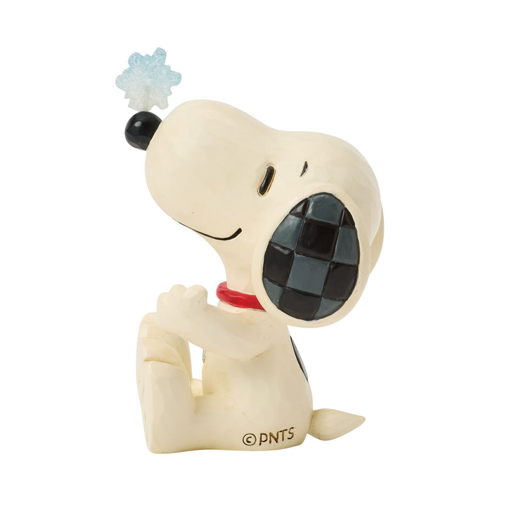 Snoopy with Snowflake on Nose Mini Figurine