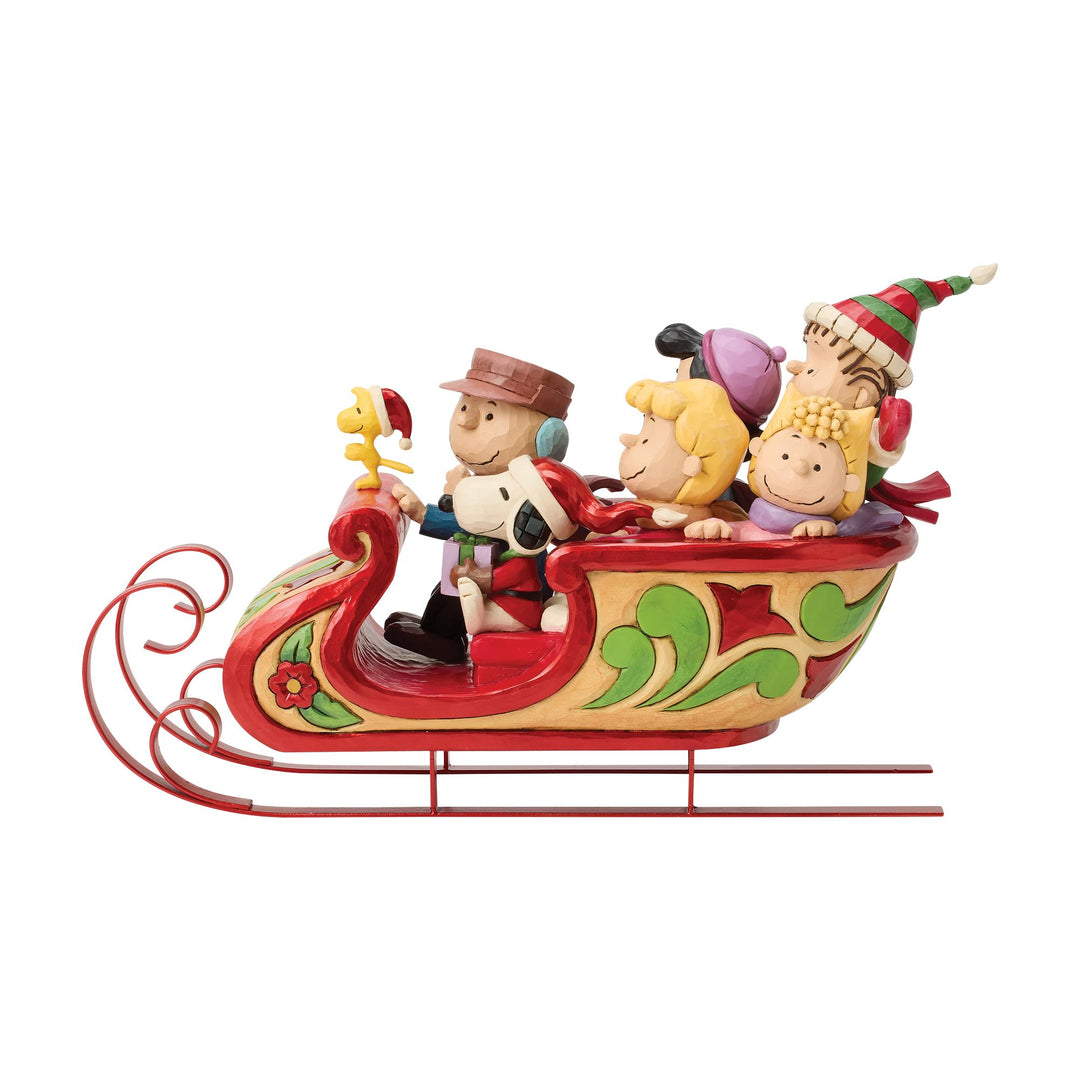 A Sleigh Ride to Remember (Snoopy and Friends in Sleigh Figurine)