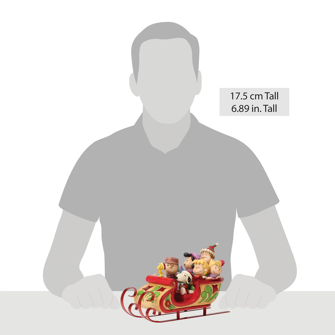 A Sleigh Ride to Remember (Snoopy and Friends in Sleigh Figurine)