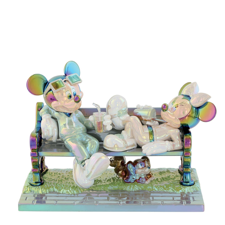 Mickey &amp; Minnie on a Bench Figurine by Disney Showcase