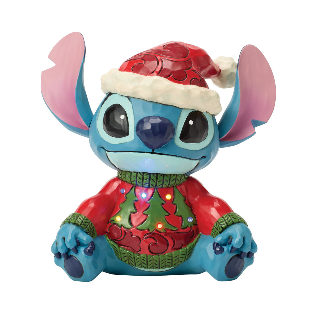 Feeling Jolly and a Little Naughty (Stitch Sweater LED Figurine)