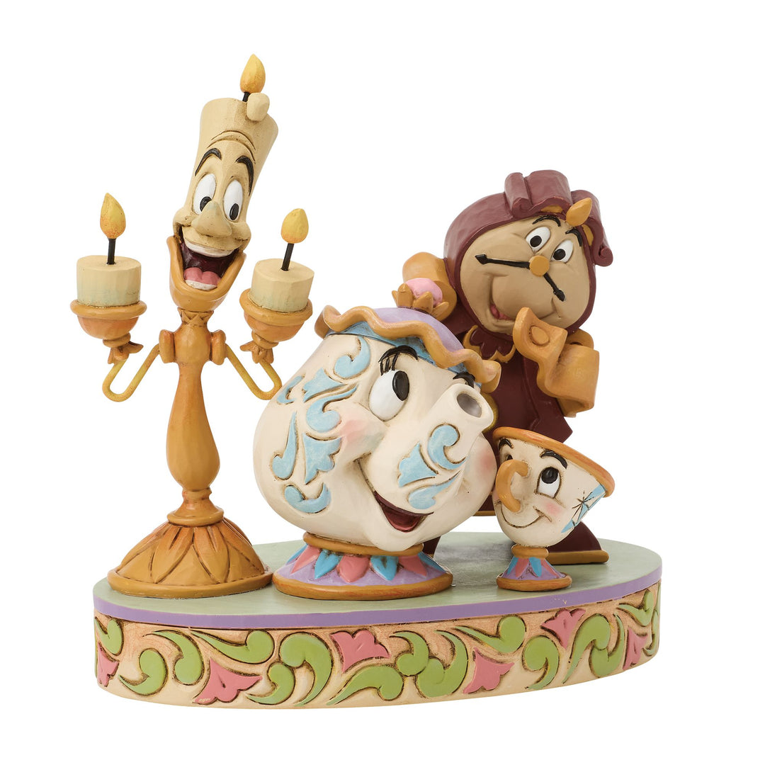 Heart of the Castle (Lumiere, Mrs Potts, Cogsworth and Chip Figurine)