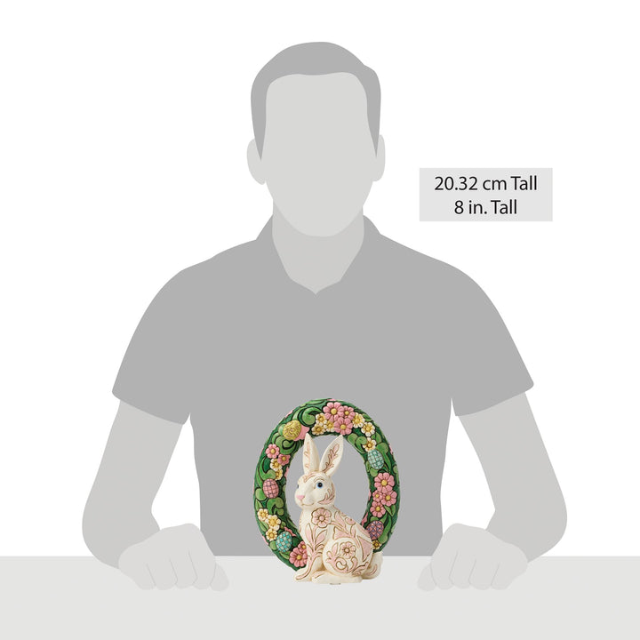 Bunny Wreath Figurine - "Easter Embrace"