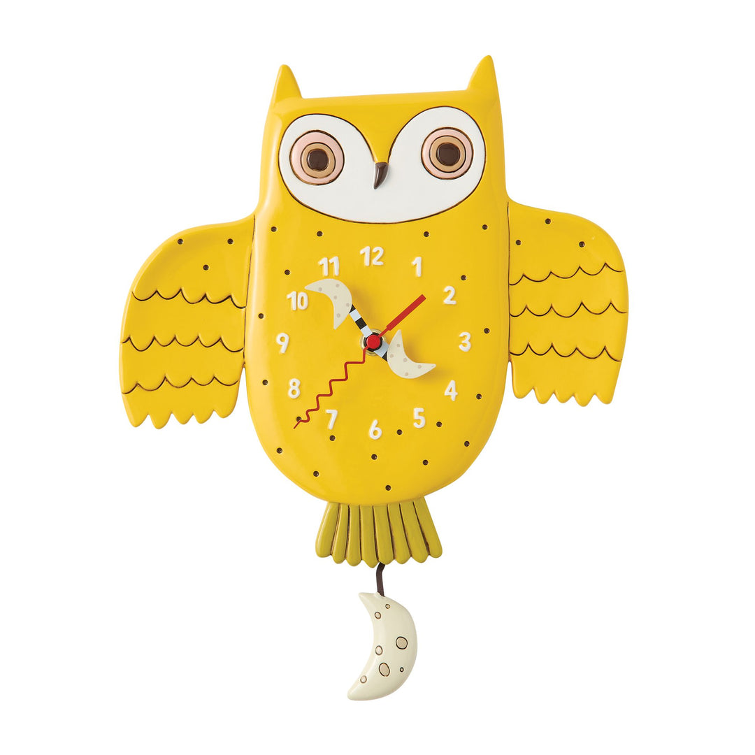 Golden Hoot Wall Clock by Allen Designs