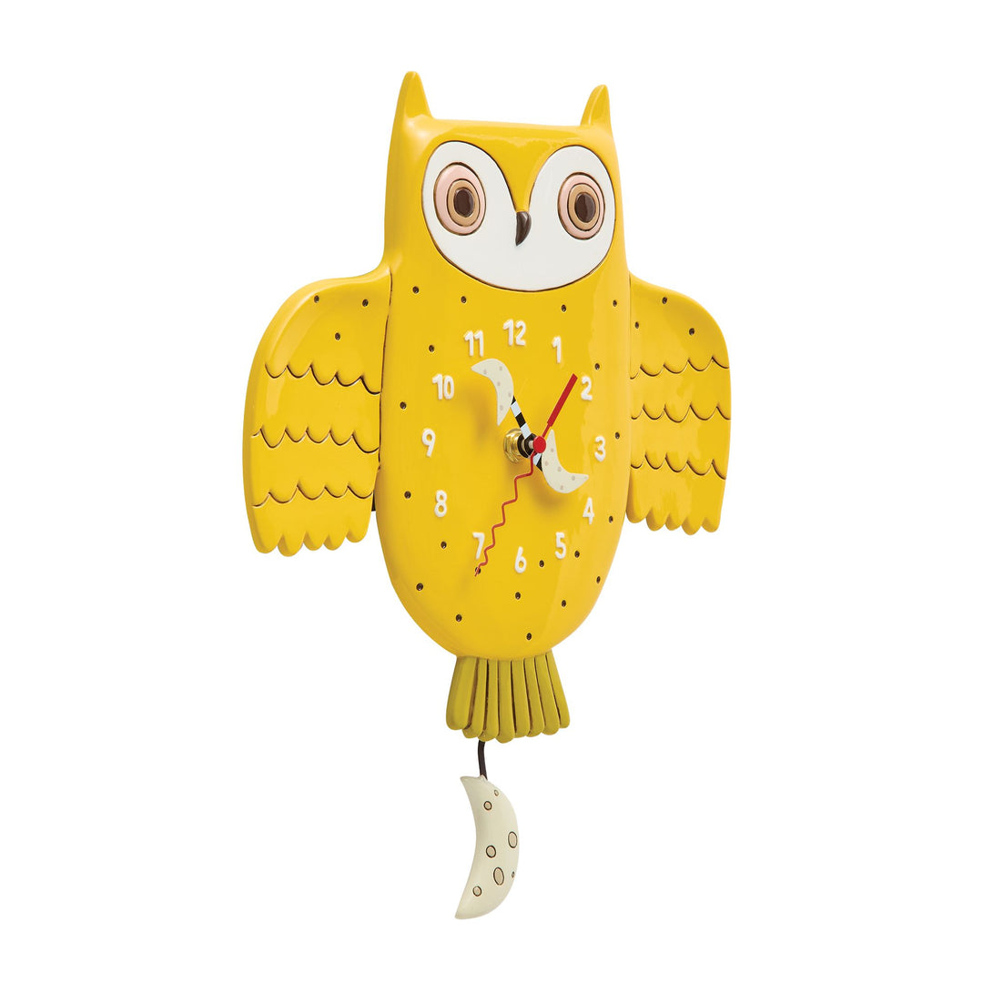 Golden Hoot Wall Clock by Allen Designs