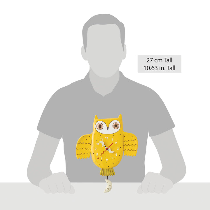 Golden Hoot Wall Clock by Allen Designs