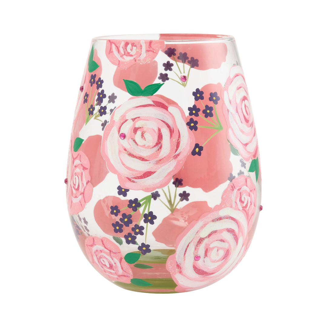 Pretty as a Peony Stemless Glass