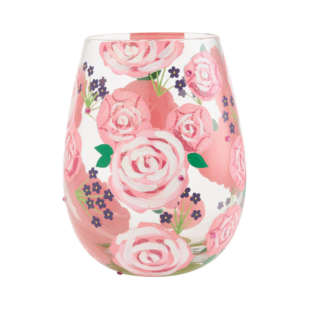 Pretty as a Peony Stemless Glass